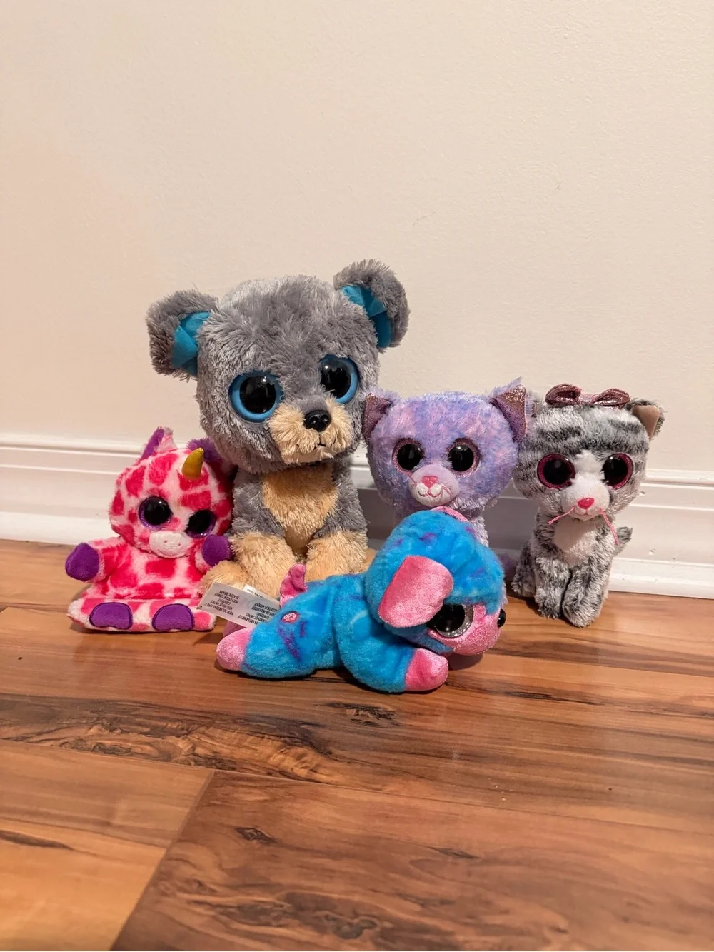 TY Beanies Plush Multicolor Stuffie Plush Toy Set - Soft Cuddly Animals